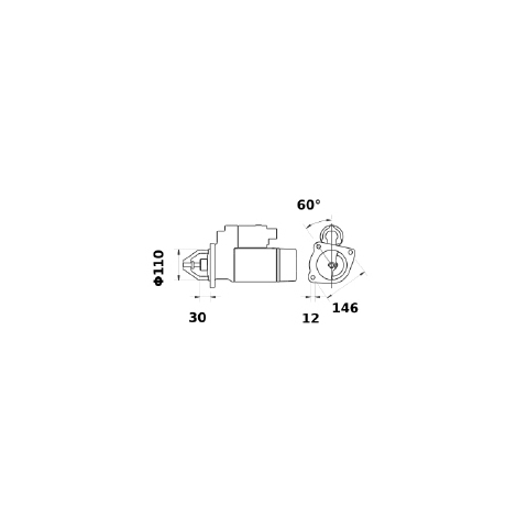 MOTORINO AVV.TO 12V 2,7KW Z9